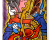 Donut Man - 405 x 800mm Acrylic and marker on canvas. $300 + shipping